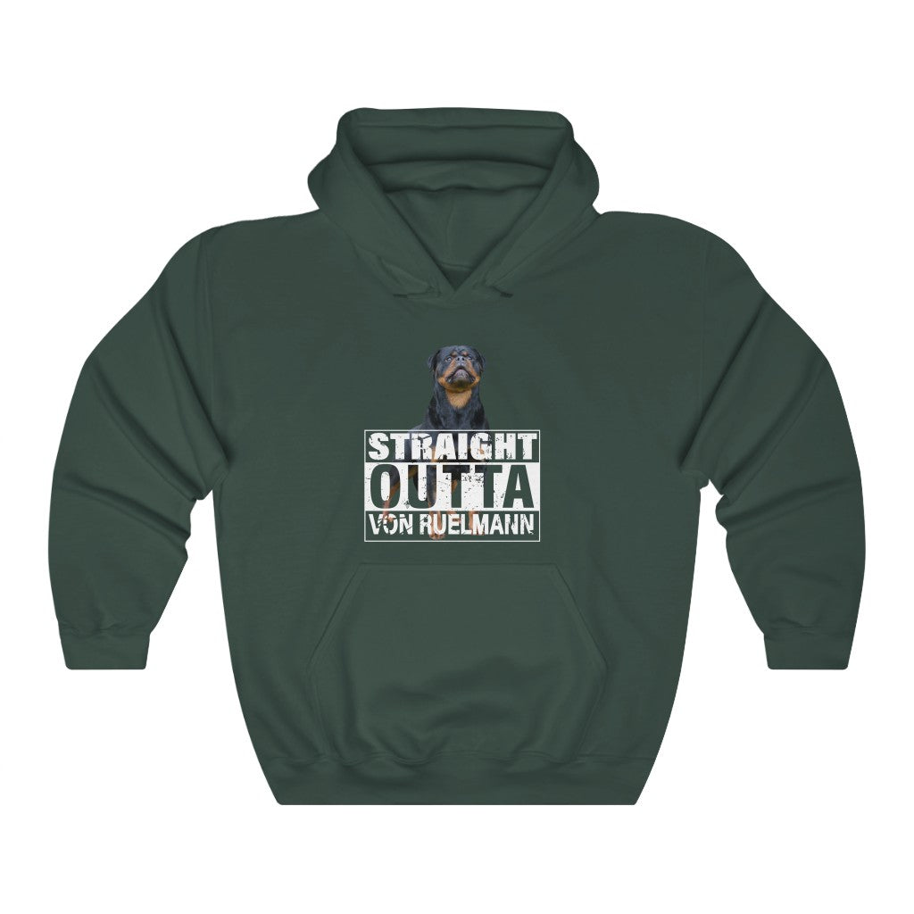 STRAIGHT OUTTA VON RUELMANN Unisex Heavy Blend™ Hooded Sweatshirt
